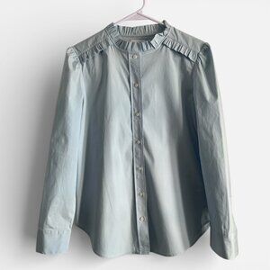 CK Calvin Klein, Raf Simmons Era blue prairie shirt, size EU 38, US 6